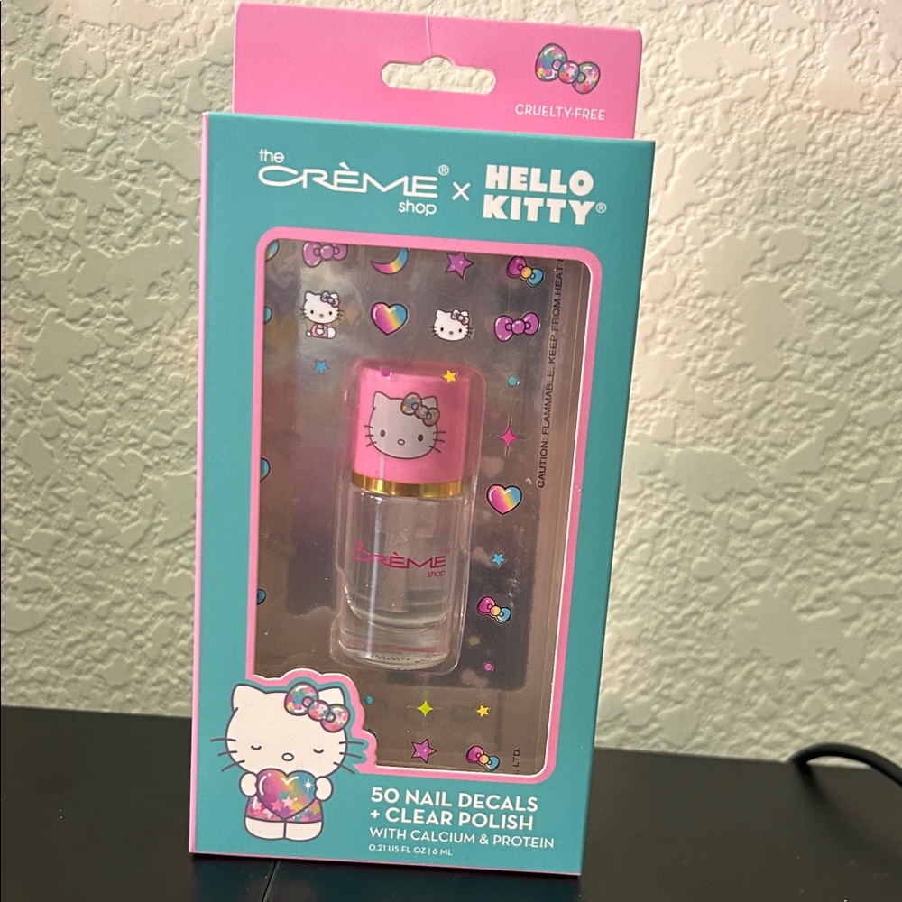 The Creme Shop x Hello Kitty Nail Decals & Clear Polish - Picture 1 of 3